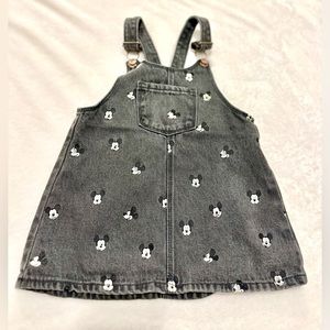ZARA Mickey Mouse overall skirt